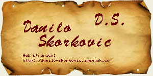 Danilo Skorković vizit kartica
